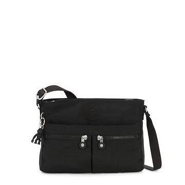 Kipling New Angie Crossbody Bags Black Noir | AU 1192WN